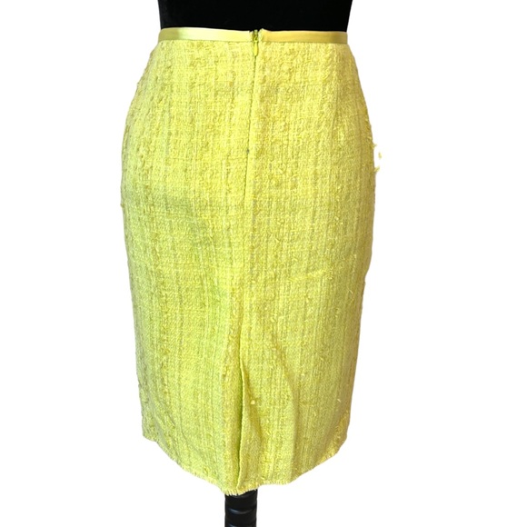 Renato Nucci Lime Green Tweed Skirt 25” Waist - Picture 7 of 9